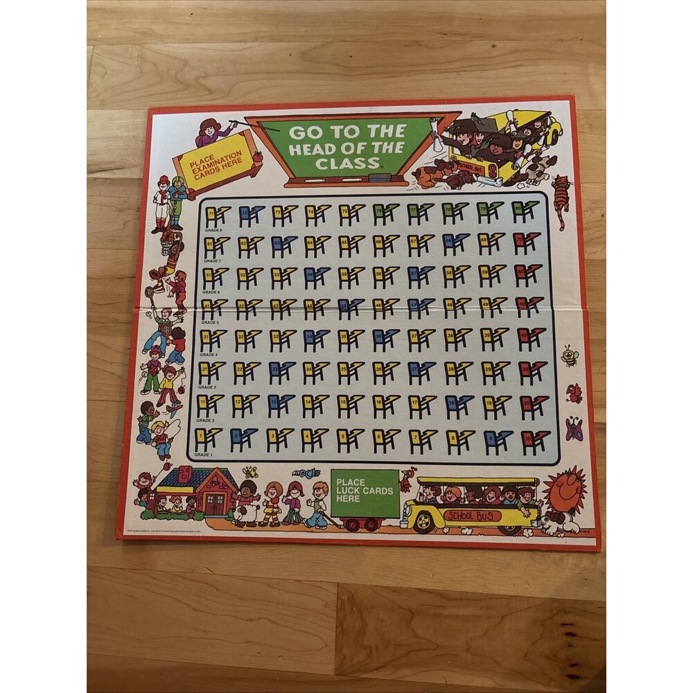 1977 Go To The Head Of The Class Game Replacement by MIlton Bradley Board Only